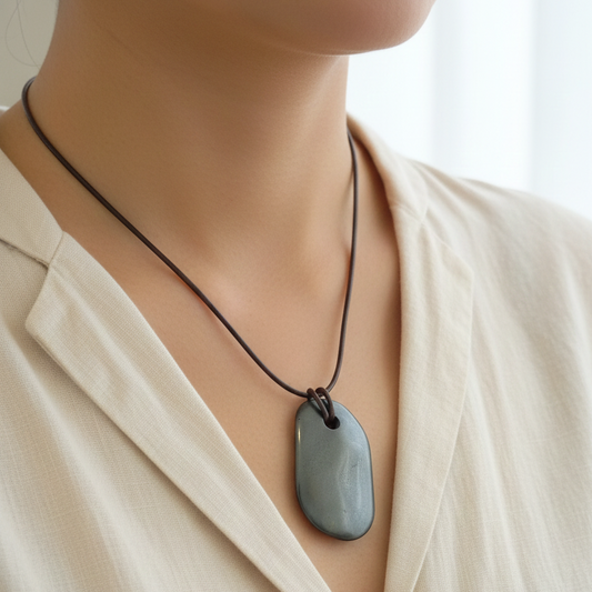 Collar hematite pacificador 3-4 cm