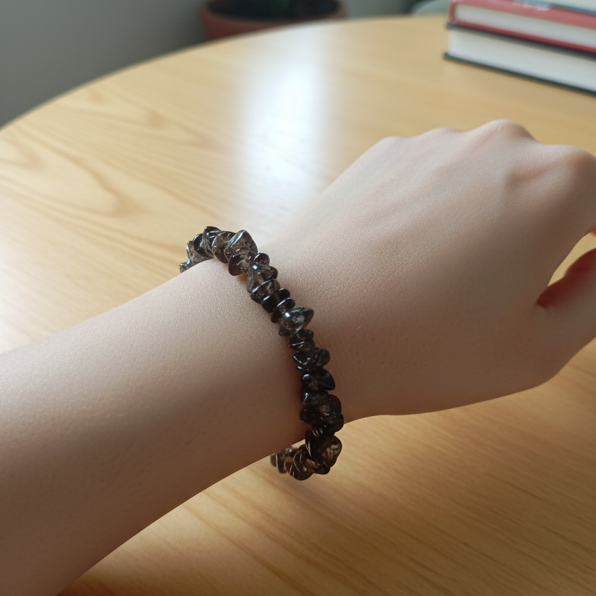 Activa tu poder interior (pulsera cuarzo ahumado chip) (Serenitud en tu Piel)