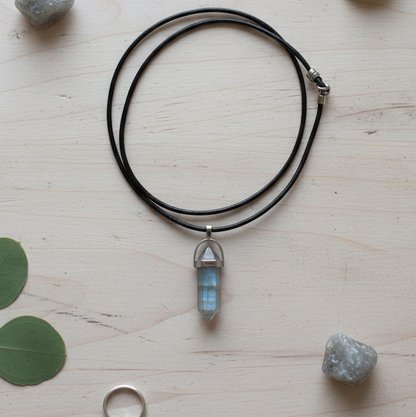 Collar labradorita punta 3-4 cm