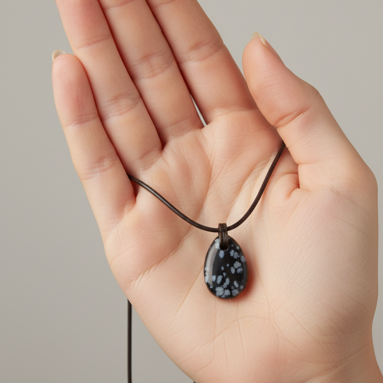 Collar obsidiana nevada caramelo 1 cm