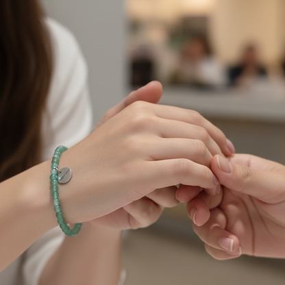 Pulsera agata verde bolas 4mm