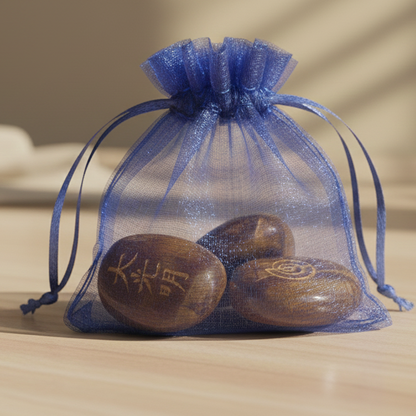 JUEGO SIMBOLOS REIKI OJO DE TIGRE 3,5 CM