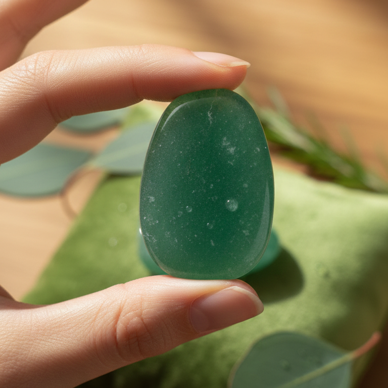 Piedra chakra cuarzo verde 3-4 cm