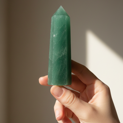 Punta cuarzo verde 6-7 cm