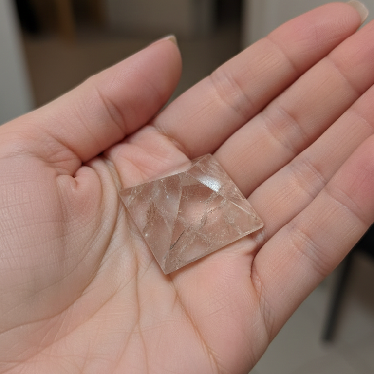 Energía de purificación y equilibrio (pirámide cuarzo blanco 2 cm)
