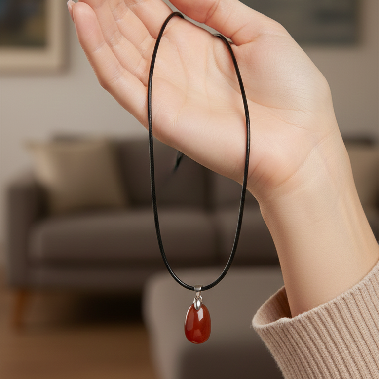 Collar carneola rodado 1,5 - 2 cm