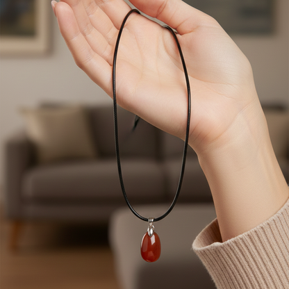 Collar carneola rodado 1,5 - 2 cm