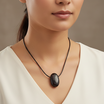 Collar granate perita 3-4 cm