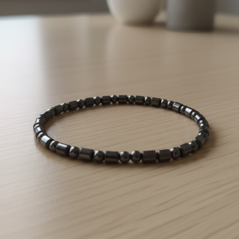 Pulsera hematite tubos 4mm