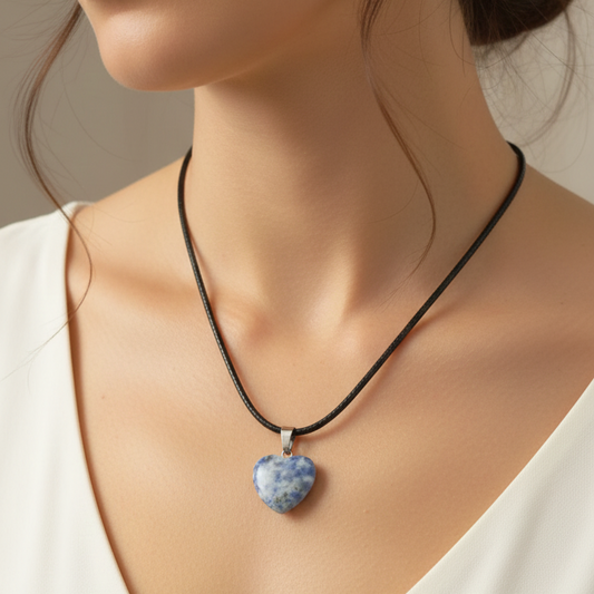 Collar Sodalita corazón 2cm