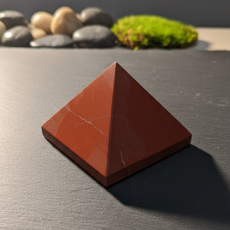 Pirámide jaspe rojo 5 cm