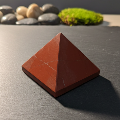 Pirámide jaspe rojo 5 cm