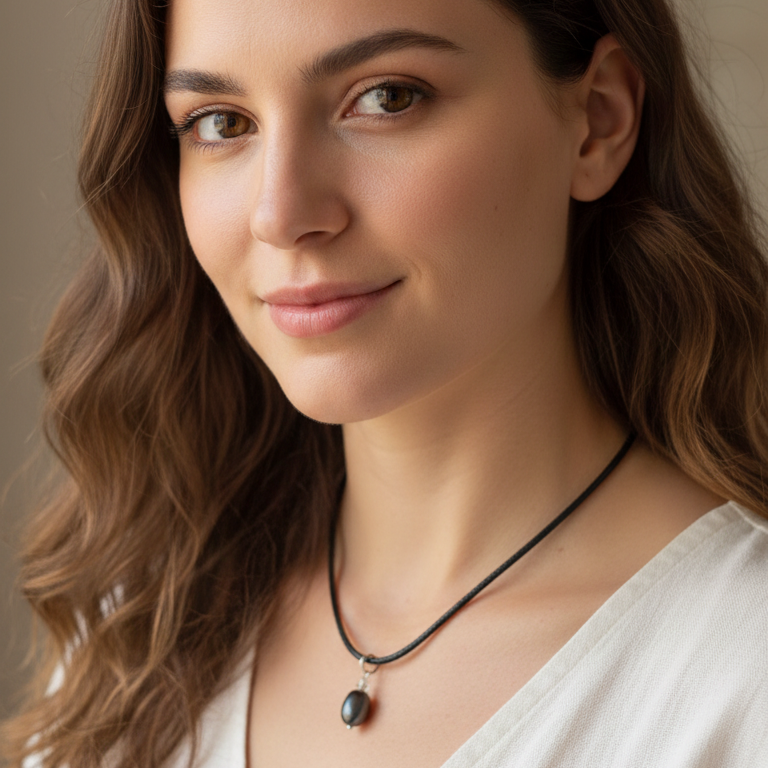 Collar shungit semilla herkimer 1-2 cm