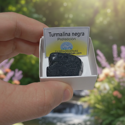 Turmalina Negra Piedra Natural Rodado Pulido 3-4 cm