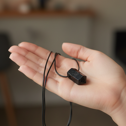 Collar turmalina negra punta grande 3-4 cm