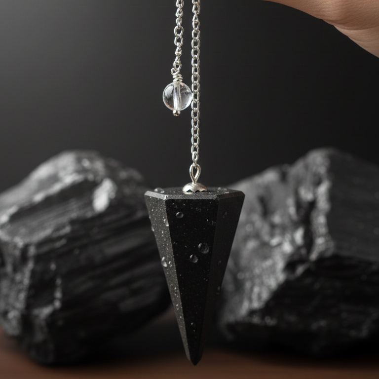 Pendulo shungit 3-4 cm