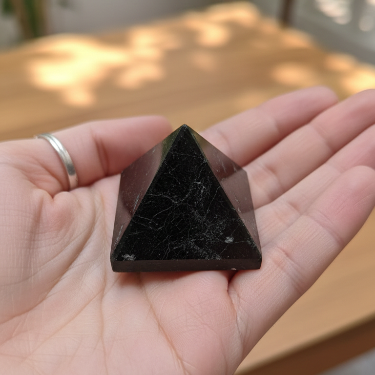 Pirámide turmalina negra pulida 4cm