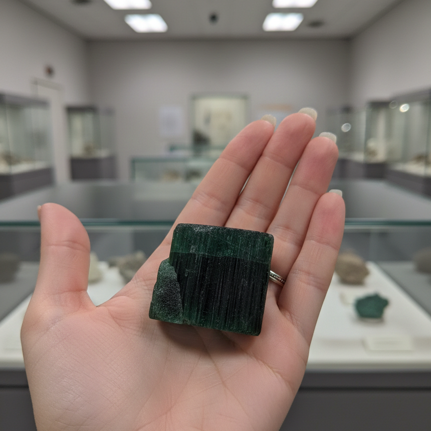 Turmalina verde en bruto 3-4 cm (primera calidad)