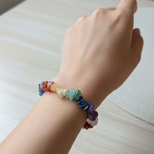 Pulsera 7 chakras chip elástica