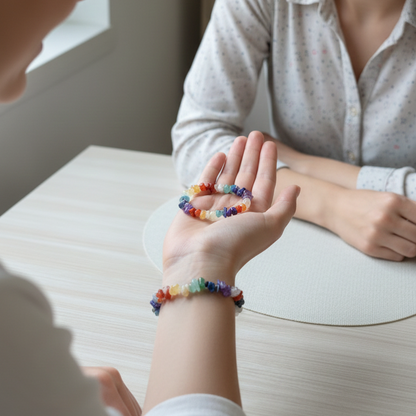 Pulsera 7 chakras chip elástica