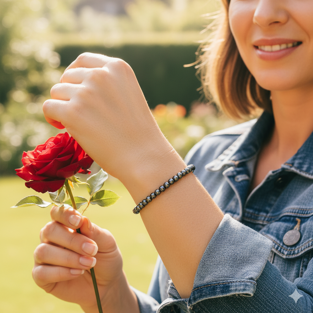 Protección energética contra envidia, ansiedad y malas vibras - Pulsera turmalina negra 4mm