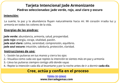 Jade Armonizante - Pack 4 pulseras poderosas