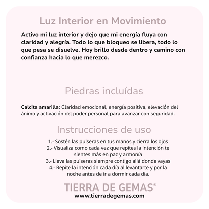 Luz Interior en Movimiento (pulsera calcita amarilla bolas 4mm)