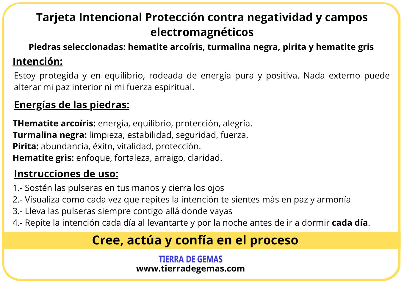 Protección contra negatividad y campos electromagnéticos - Set 4 pulseras