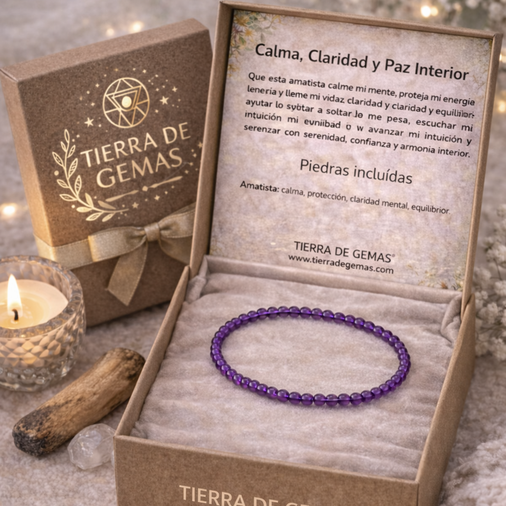 Calma y Claridad (pulsera amatista bolas 4mm)