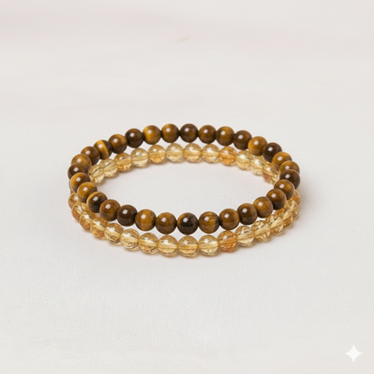 Abundancia activa siempre contigo - Pack 2 pulseras poderosas