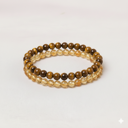 Abundancia activa siempre contigo - Pack 2 pulseras poderosas