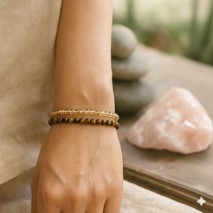 Abundancia activa siempre contigo - Pack 2 pulseras poderosas