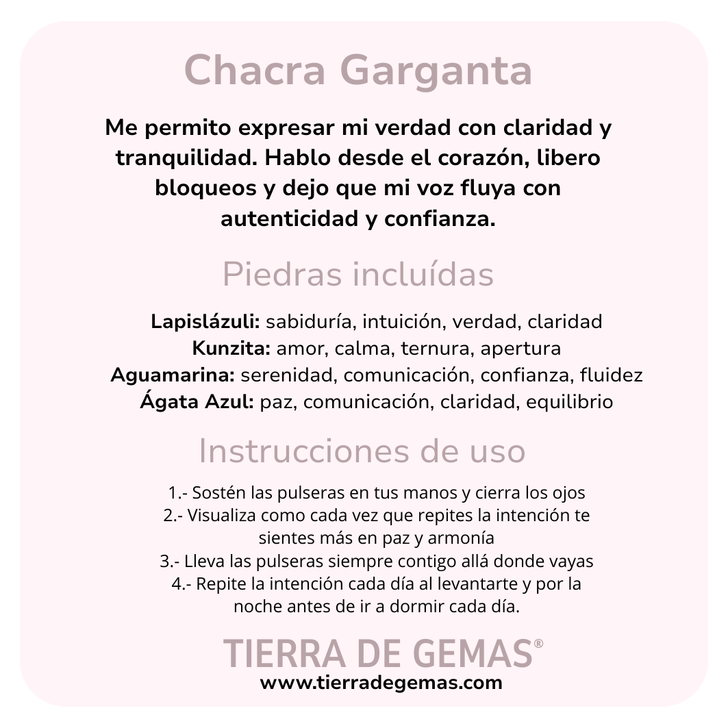 Chakra Garganta - Set 4 pulseras