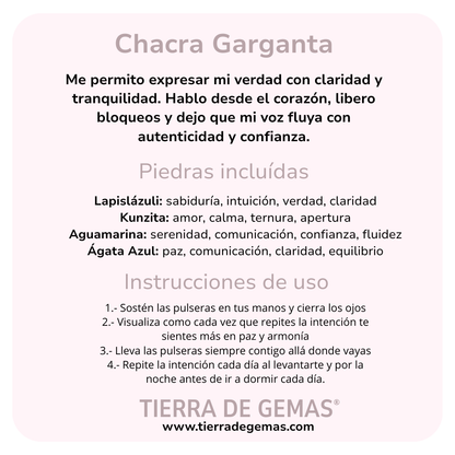 Chakra Garganta - Set 4 pulseras