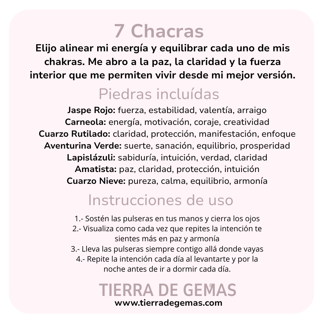 Equilibrio Total 7 Chakras - Set pulseras