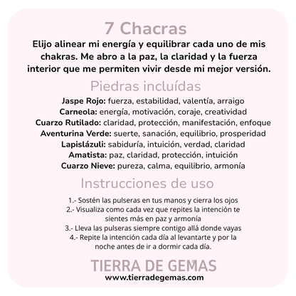 Equilibrio Total 7 Chakras - Set pulseras