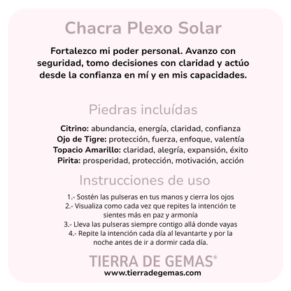 Chakra Plexo Solar - Set 4 pulseras