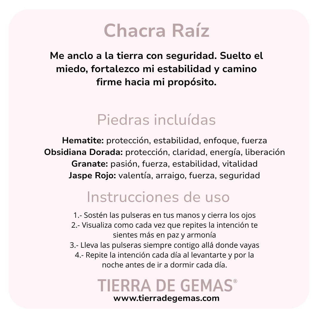Chakra Raiz - Set 4 pulseras