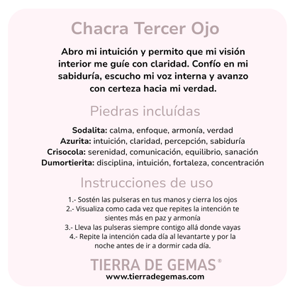 Chakra Tercer Ojo, Despierta Tu Intuición - Set 4 pulseras