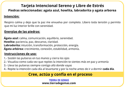 Sereno y Libre de Estrés - Pack 4 pulseras poderosas