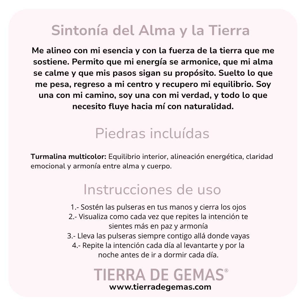 Sintonía del Alma y la Tierra (Pulsera bolas 4mm)