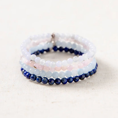 Chakra Garganta - Set 4 pulseras