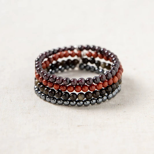 Chakra Raiz - Set 4 pulseras