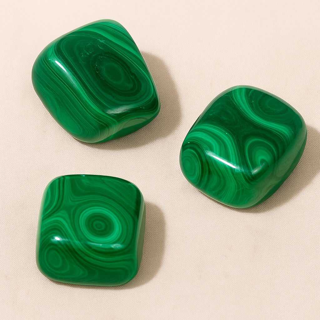 Pack 3 piedras malaquita real - Protección y Transformación