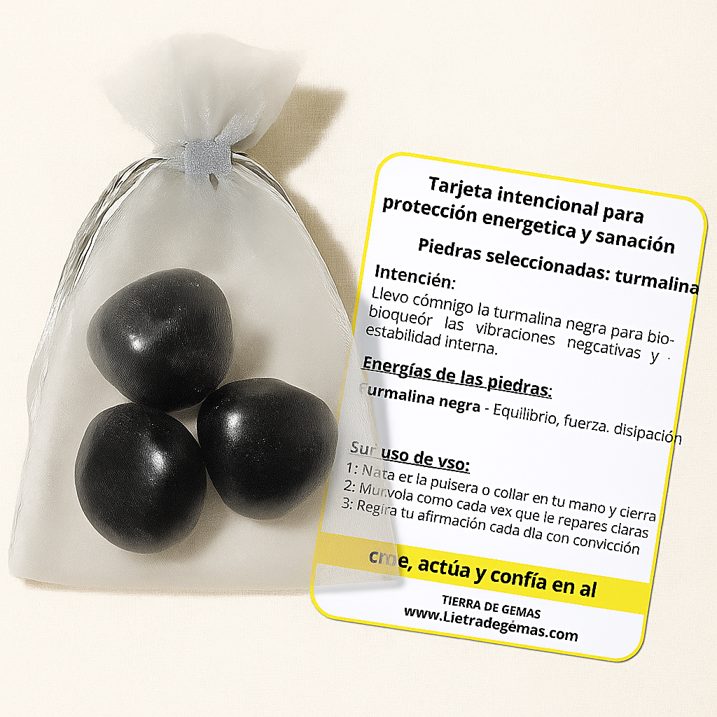 Pack 3 piedras Turmalina Negra - Protección y Transformación