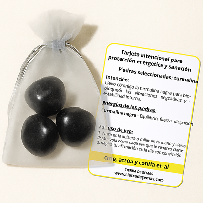Pack 3 piedras Turmalina Negra - Protección y Transformación