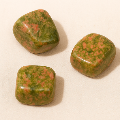Pack 3 piedras Unakita - Equilibrio y Sanación