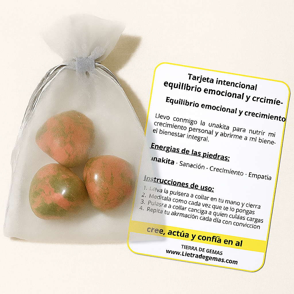 Pack 3 piedras Unakita - Equilibrio y Sanación