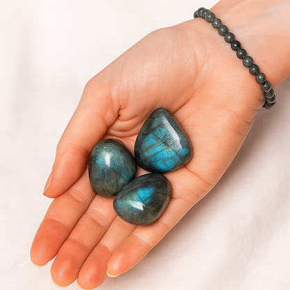 Pack 3 piedras Labradorita - Intuición y Protección