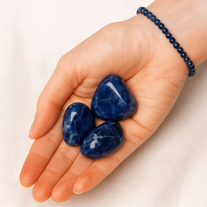 Pack 3 piedras Sodalita - Claridad Mental y Comunicación